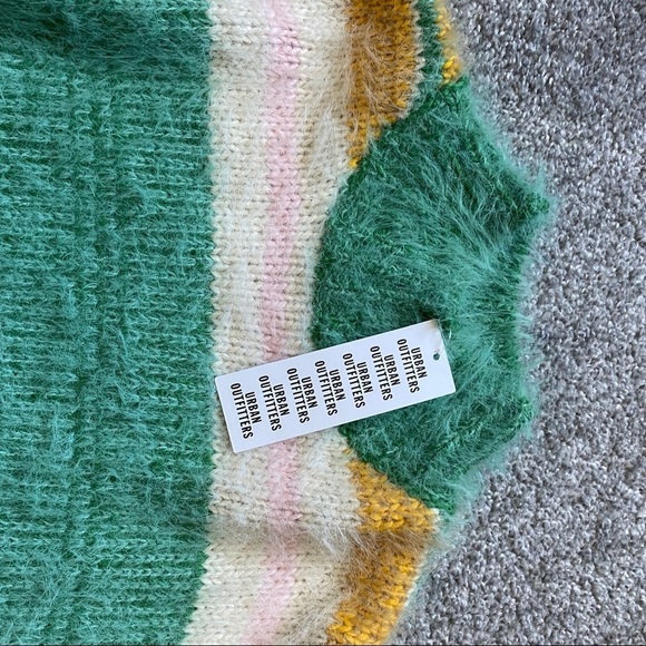 Kimchi Blue Turtleneck Striped Fuzzy Cozy Sweater - Picture 8 of 15